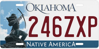 OK license plate 246ZXP