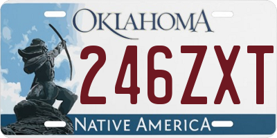 OK license plate 246ZXT