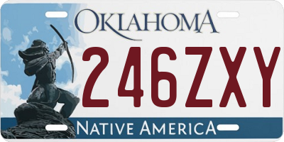 OK license plate 246ZXY