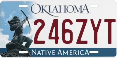 OK license plate 246ZYT