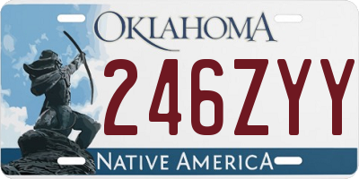 OK license plate 246ZYY