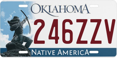 OK license plate 246ZZV