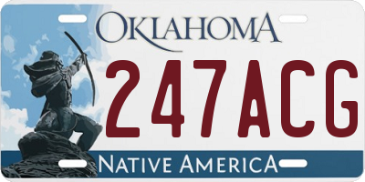 OK license plate 247ACG