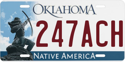OK license plate 247ACH