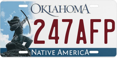 OK license plate 247AFP