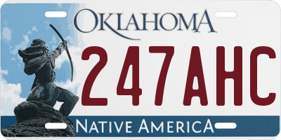 OK license plate 247AHC