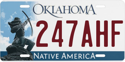 OK license plate 247AHF