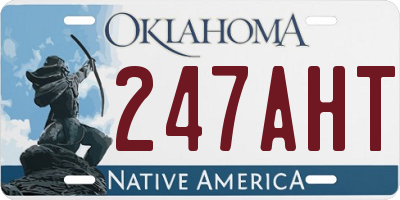 OK license plate 247AHT