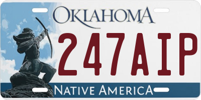 OK license plate 247AIP