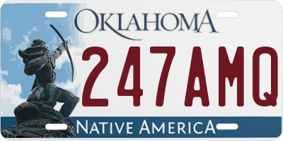 OK license plate 247AMQ