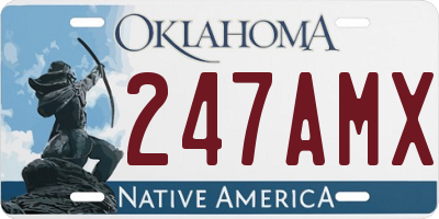 OK license plate 247AMX