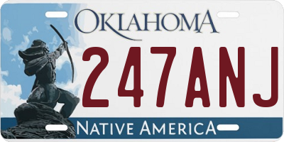 OK license plate 247ANJ