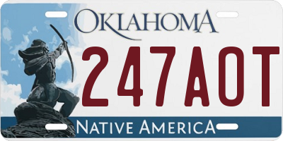 OK license plate 247AOT
