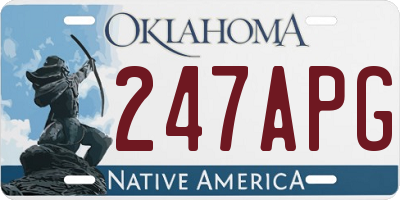 OK license plate 247APG