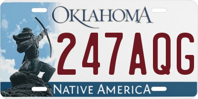 OK license plate 247AQG