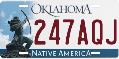 OK license plate 247AQJ