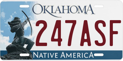 OK license plate 247ASF