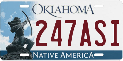 OK license plate 247ASI