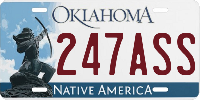 OK license plate 247ASS