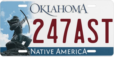 OK license plate 247AST