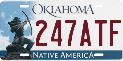OK license plate 247ATF