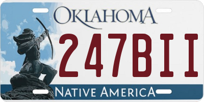 OK license plate 247BII
