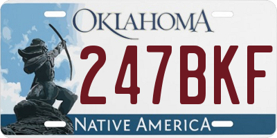 OK license plate 247BKF