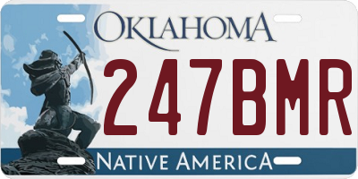 OK license plate 247BMR
