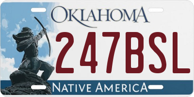 OK license plate 247BSL