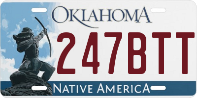 OK license plate 247BTT