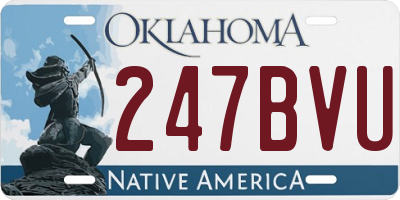 OK license plate 247BVU