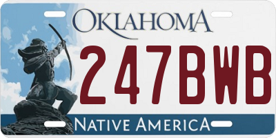 OK license plate 247BWB