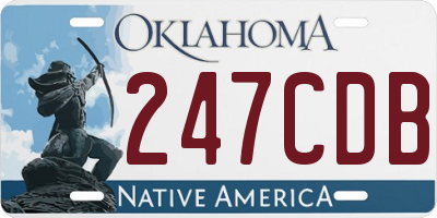 OK license plate 247CDB