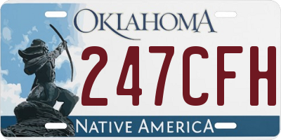 OK license plate 247CFH