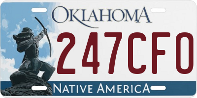 OK license plate 247CFO