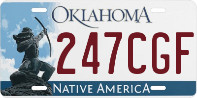 OK license plate 247CGF