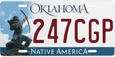 OK license plate 247CGP