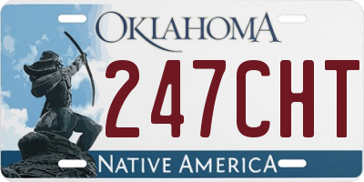 OK license plate 247CHT