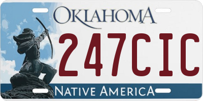 OK license plate 247CIC