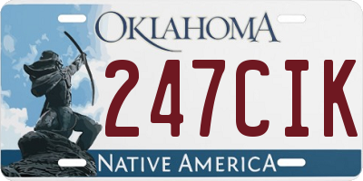 OK license plate 247CIK