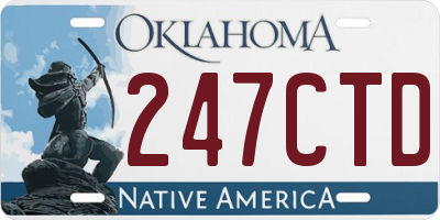 OK license plate 247CTD