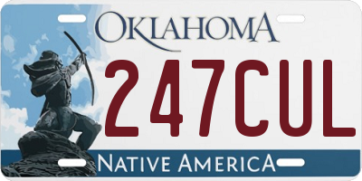 OK license plate 247CUL