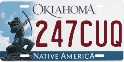 OK license plate 247CUQ