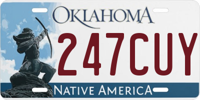 OK license plate 247CUY
