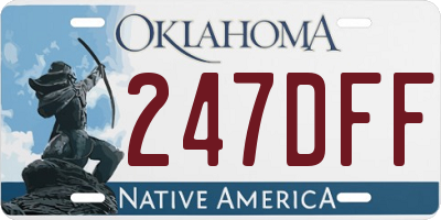 OK license plate 247DFF