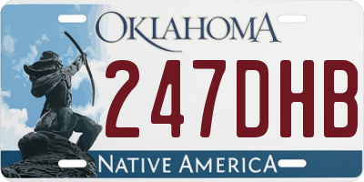 OK license plate 247DHB