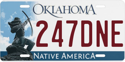 OK license plate 247DNE