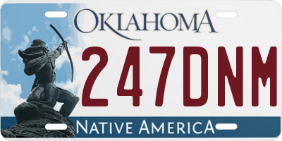 OK license plate 247DNM