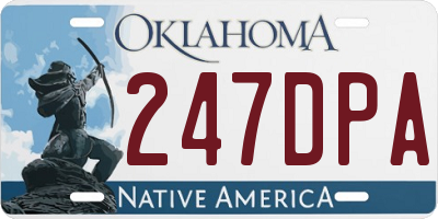 OK license plate 247DPA