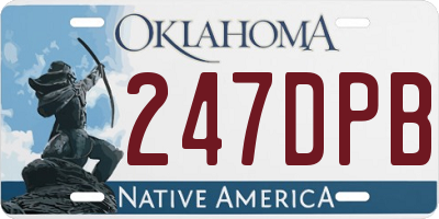OK license plate 247DPB